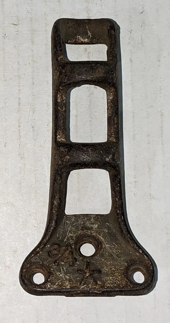 Old ANTIQUE Vintage 3/4" STAR ⭐ FLAG POLE Bracket HOLDER Cast Iron