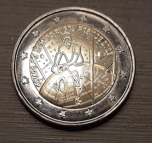 2 Euro Commémorative France 2023 Coupe du Monde de Rugby occasion