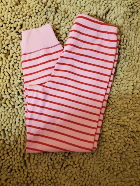 NWT Hanna Andersson Kids Girl's Red & Pink Wiggle Stripe Pants Legging Size 5