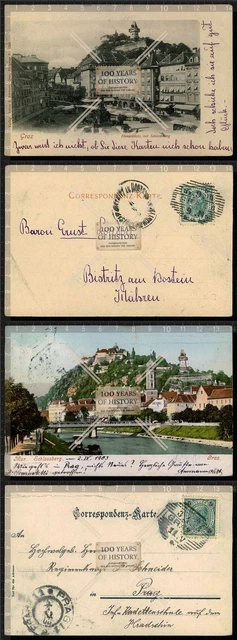 Orig. AK Graz Hauptplatz mit Schlossberg