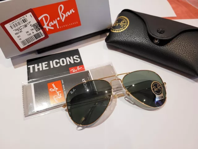 Ray-Ban Aviator Classic RB3025 001/33 58-14 135mm Lunettes de Soleil avec Verres