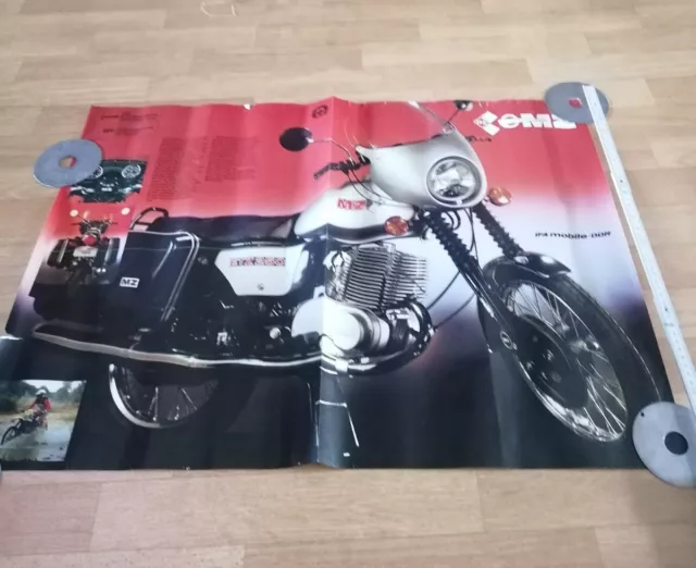 DDR MZ Motorradwerk Zschopau Simson Plakat Werbung Prospekt Reklame IFA Mobile
