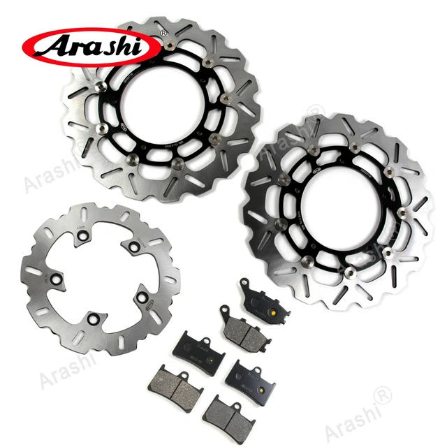 Front & Rear Brake Rotors Brake Pads For Yamaha YZF R6 2008 - 2016 2015 YZF-R6 B