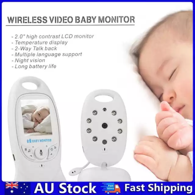 Wireless Baby Monitor with Surveillance Camera Portable Temperature Monitoring