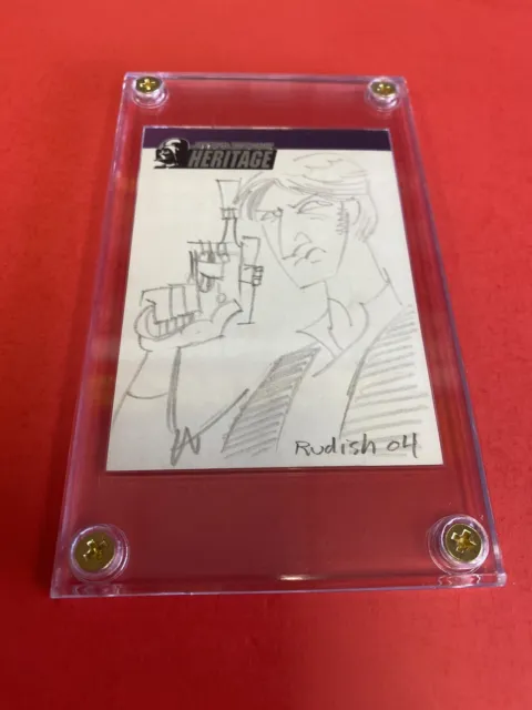Topps Star Wars Heritage 2004 sketch Hans Solo by Paul Rudish