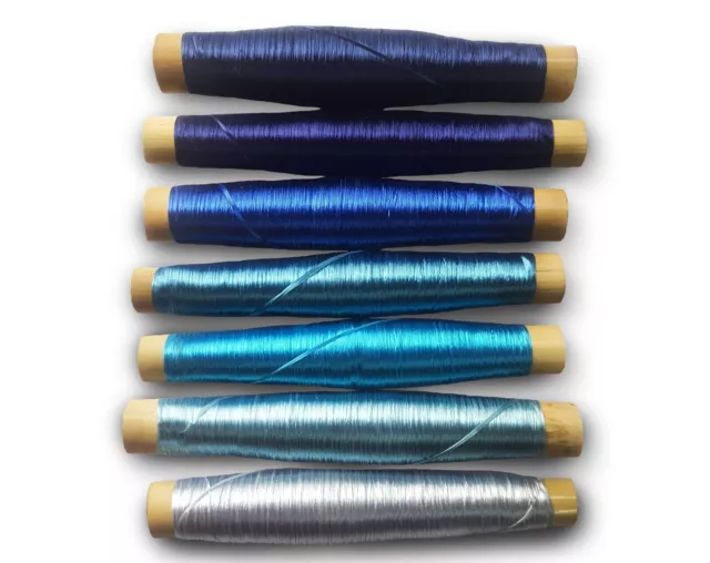BLUE FLY TYING Fishing Flies Rod Building Materials Thread Yarn Bamboo  Spools £6.61 - PicClick UK