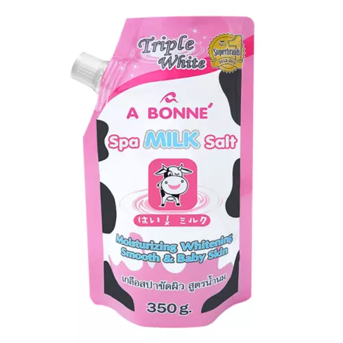 Vertido exfoliante de sal hidratante blanqueador de leche de spa 350 g.