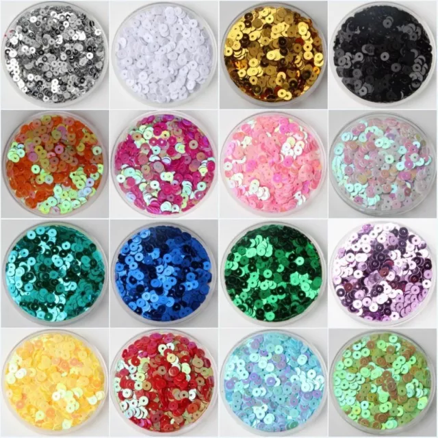 Flat Round Sequins Loose PVC Sewing Craft Wedding Clothes Decoration Paillette