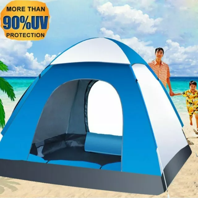 3-4 Person Pop Up Tent Camping Family Dome Tent Hiking Beach  outdoor Shelter