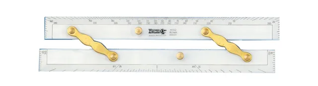 Weems & Plath Marine Navigation Parallel Ruler (Brass Arms, 15-Inch)