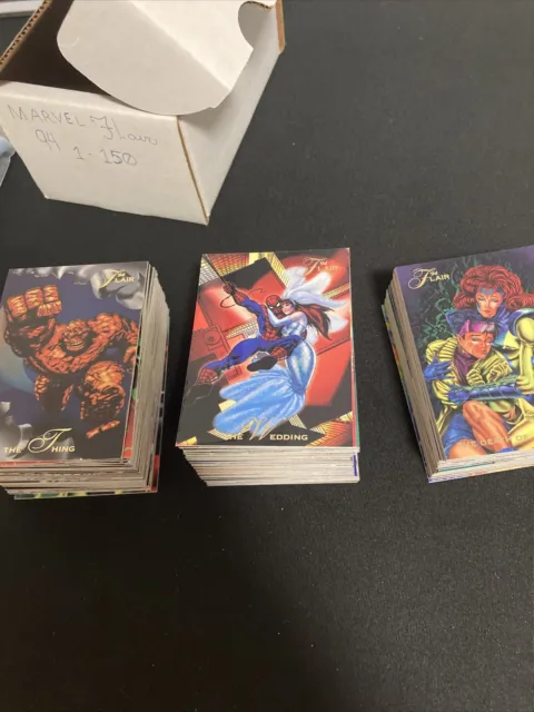 1994 Flair Marvel Annual Complete #1-150 Card Base Set