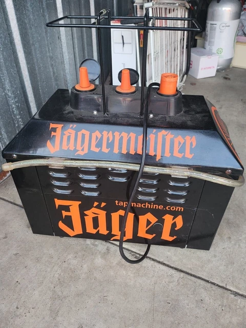 2006 Black and Orange Jägermeister 3-Bottle Shot Tap Machine Model No. J99
