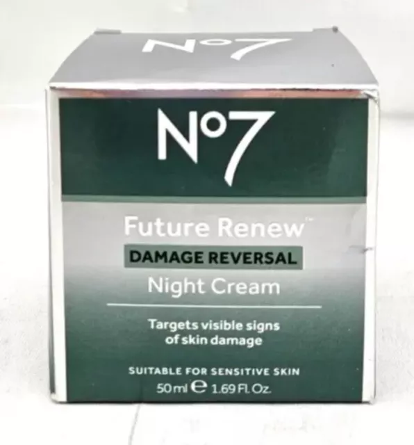 No 7 Future Renew Damage Reversal Night Cream 1.7 oz Sensitive Skin NEW IN BOX