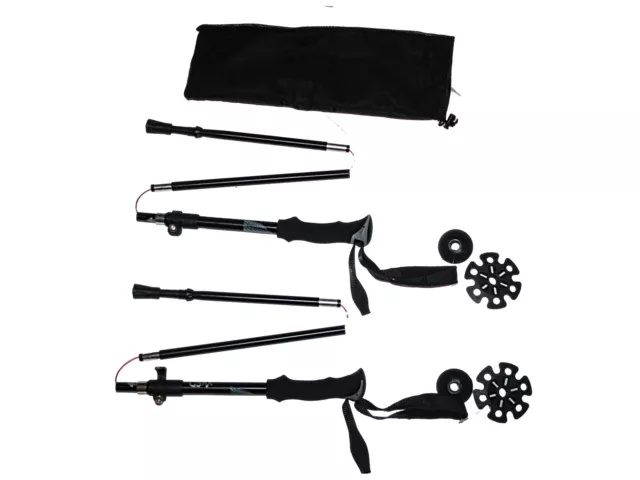 4 season poles Ski poles  Telescopic adjustable Collapsible foldable 7075 Alu