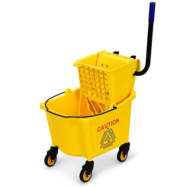 Costway TG10011 26 qt Side Press Wringer Commercial Mop Bucket / NEW Open Box
