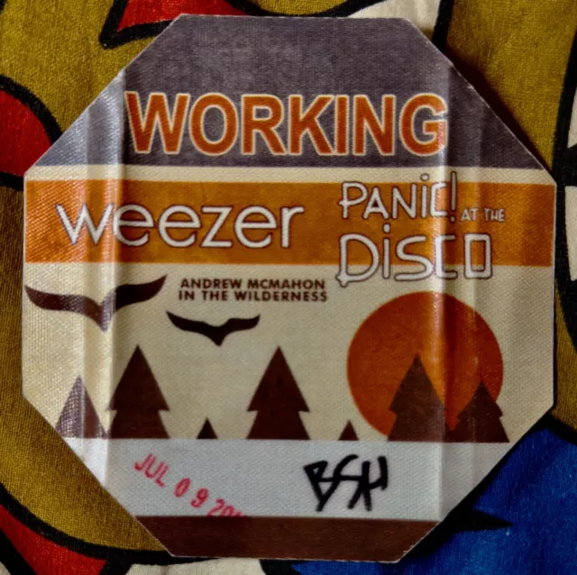 Weezer - Panic! At The Disco - July 9, 2015? - Working Pass - Andrew Mcmahon