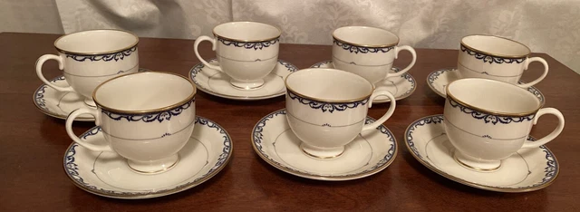 Lenox USA Presidential China LIBERTY 7 Cup & Saucer Sets EXCELLENT Gorgeous! Lenox USA Presidential China LIBERTY 7 Cup & Saucer Sets EXCELLENT Gorgeous!