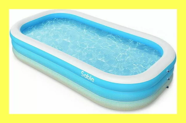Sable SA-HF025 Inflatable Swimming Pool For Kids/Adults Blow Up 92 x 56 x 20 in