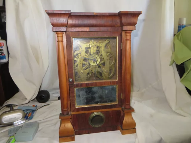 Seth Thomas Antique Mantel Clock with 8 Day Lyre Movement Works for restoration