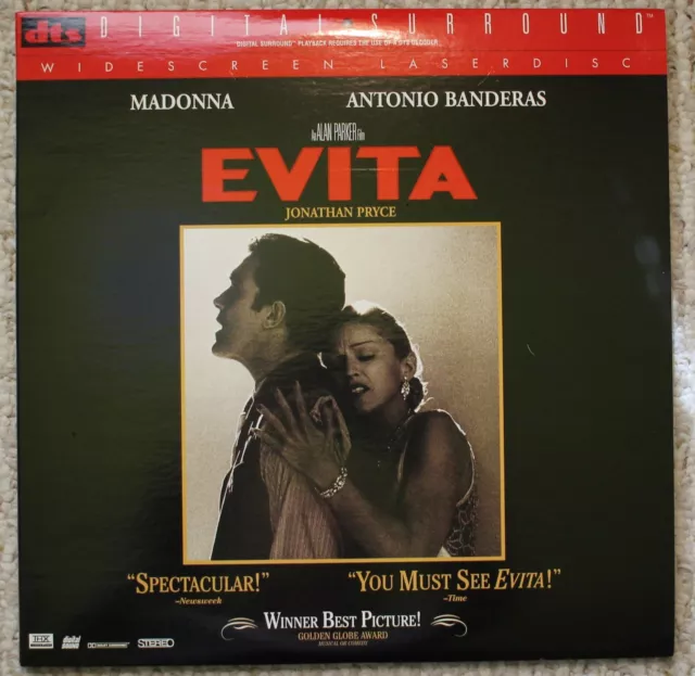 EVITA LASERDISC ~ Widescreen DTS Madonna Antonio Banderas