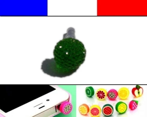 Cache anti-poussière jack universel iphone capuchon bouchon Boule strass 11
