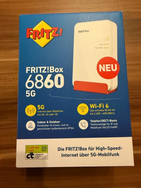 AVM FRITZ!BOX FRITZBOX 6860 5G LTE WiFi 6 WLAN Router IP54 NEU & OVP ...