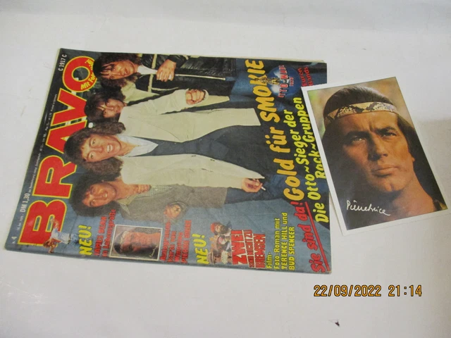 Bravo # 4 /1979  ohne  Poster & Dean Schnitt   mit Autogrammkarte  Winnetou