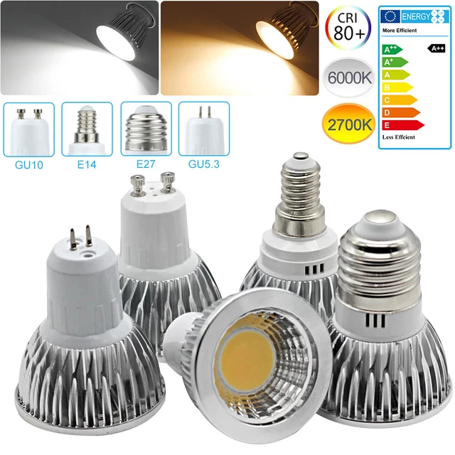 GU10 LED Leuchtmittel E27 E14 COB Spot Strahler 9W 12W 15W Glühbirne Spotlampen
