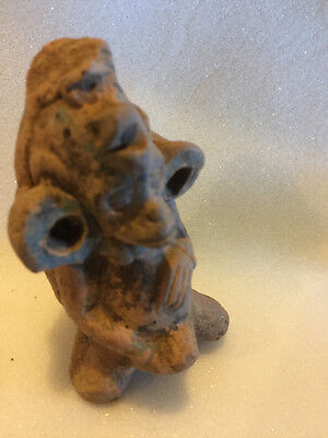 Authentic Pre Columbian Monkey Erotic Whistle Mayan Classic Period  4" X  2" 5