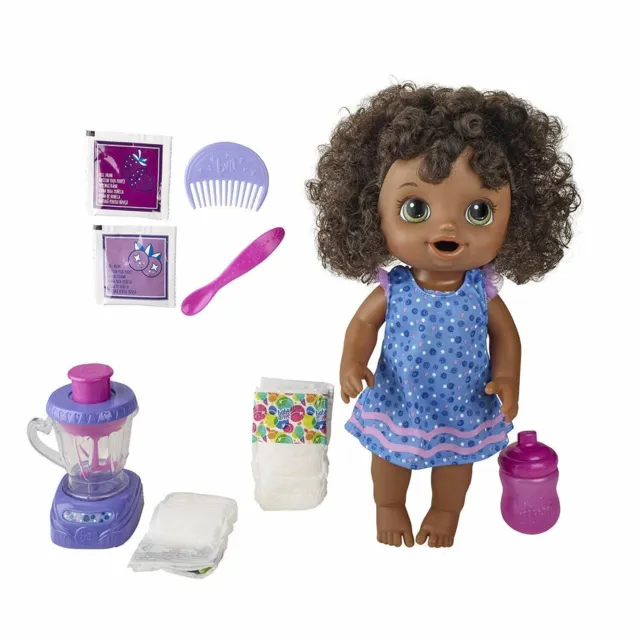 Baby Alive Magical Mixer Doll, Blueberry Blast, with Accessories, New in eco box