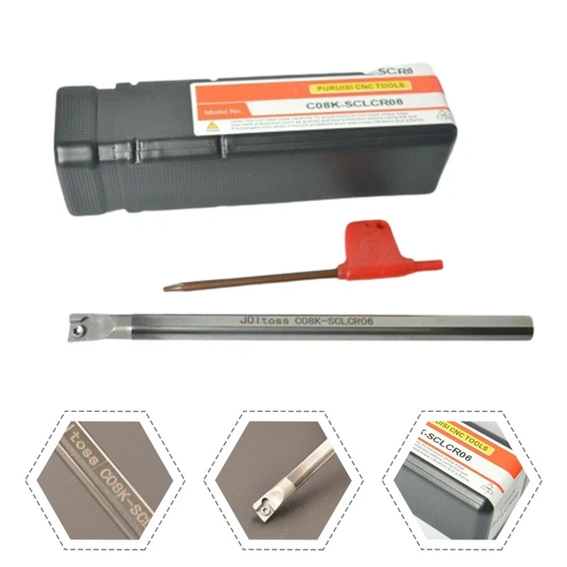Porte-outil De Tournage SCLCR06 Avec Inserts CCMT060204-HM - 4 Tailles (6/7/8/10mm) Pour Usinage Acier, Tour CNC - 9