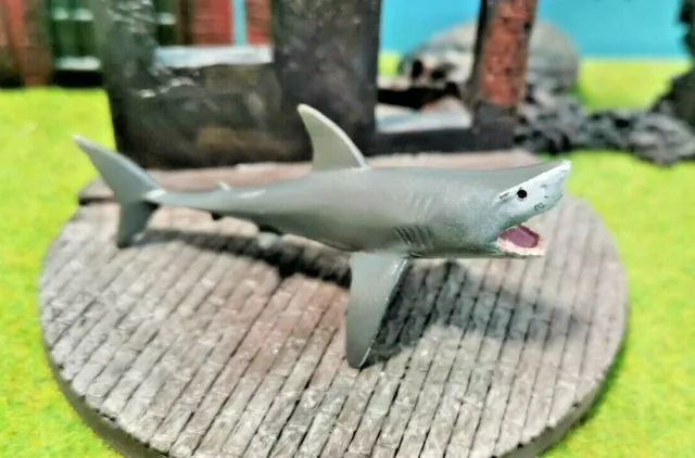 1/87 tiburón blanco grande tiburón animal figura zoológico parque diorama H0 ¡PINTADO!¡!¡! 2