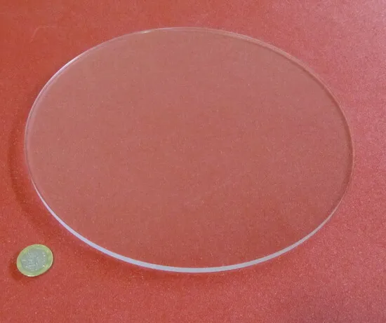 1/4" (.220") Thick x 10.0" Diameter Acrylic Circle Disc Clear