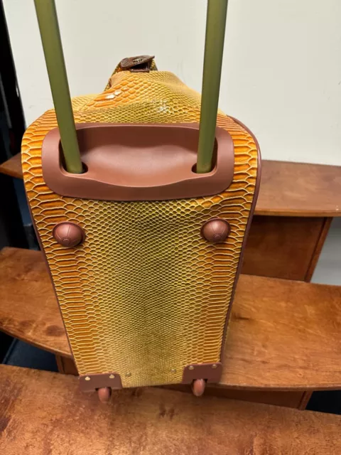 New Samantha Brown Rolling Ombre Wheeled Weekender Yellow/Camel 3
