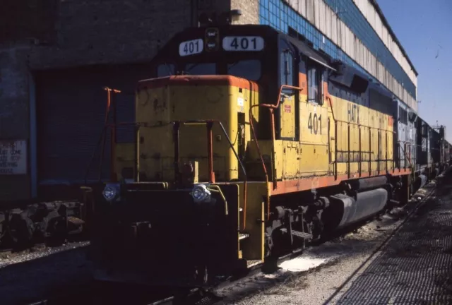HATX HLCX GP38 Railroad Train Locomotive PROVISO Original 1999 Photo Slide