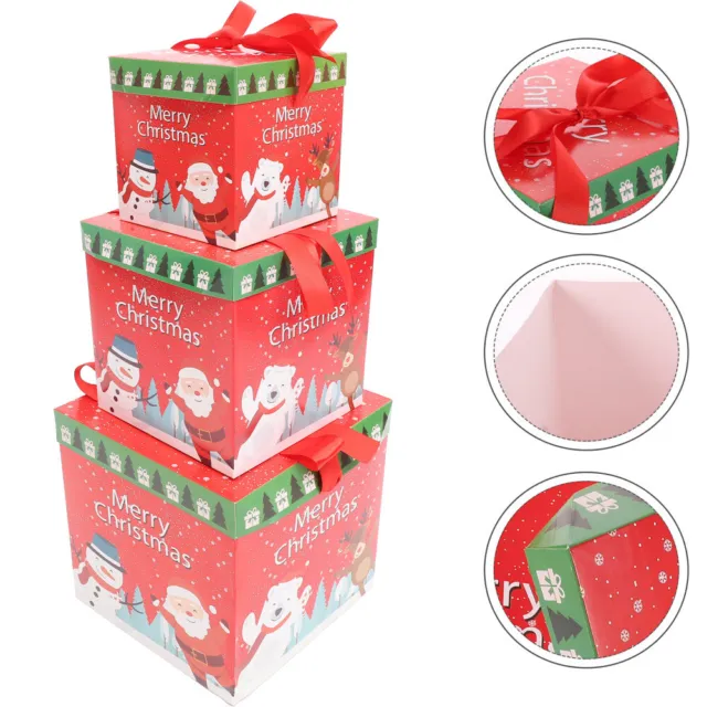 3 pezzi scatole regalo per feste deliziose scatole regali per feste scatole per dolci natalizi