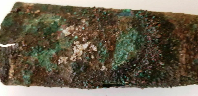 Museumsqualität Original bronzezeitliche Dolchscheide aus Bronze, Scheide,... 2