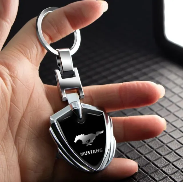 Luxury Car Logo Key Chain Key Ring Fob Ford Mustang MACH-E Christmas Gift Box UK