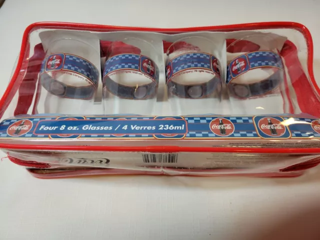 Coca Cola Anchor Hocking Glass Set Of 4