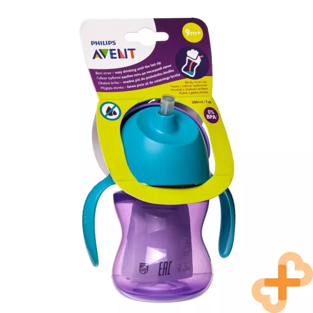 Philips Avent Plié Paille Can' Chute Bébé Alimentation Buvant Tasse 200ml Violet