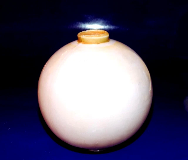 Antique Milk Glass Lightning Rod Ball 5" Tall