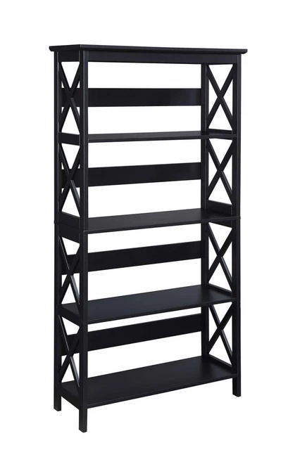Convenience Concepts Oxford 5 Tier Bookcase With Black Finish S20-105