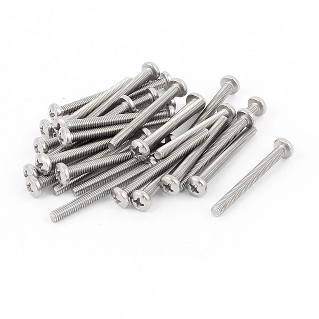 30pz Viti Phillips Bulloni Per Armadio Maniglie Cassetti Filetto M4x40mm