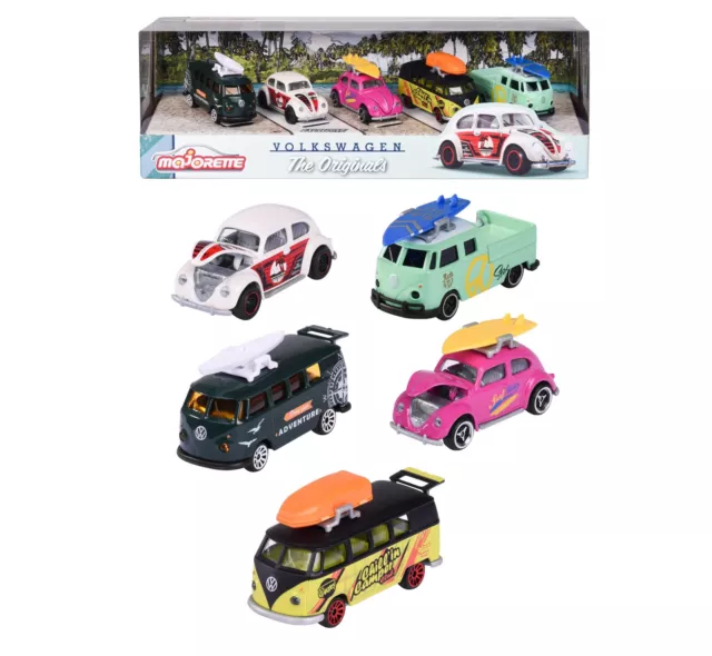 Majorette 212055008 Volkswagen VW The Originals 5 CAR Gift Box for Kids and Coll 2