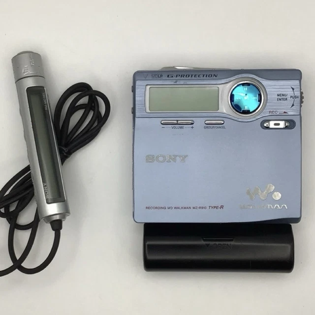 SONY MZ-R910 BLUE MD Walkman Recorder Used Japan Genuine $296.73