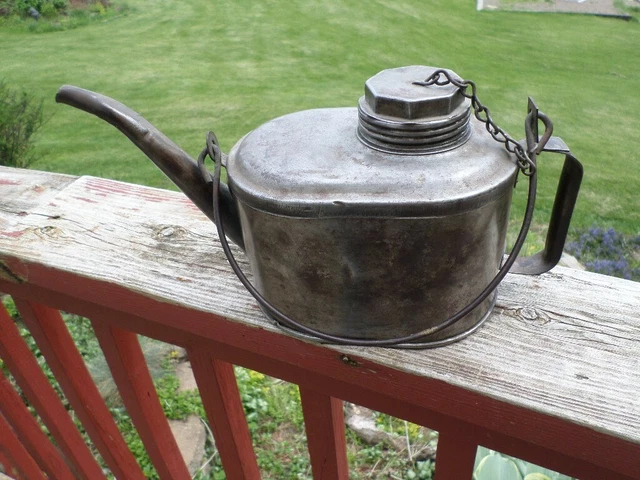RARE VTG GNRY GREAT NORTHERN RAILWAY RAILROAD oil water can