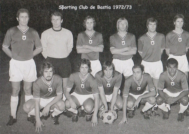FOOTBALL CP EQUIPE Du Sporting Club De Bastia 1972/73 EUR 5,00
