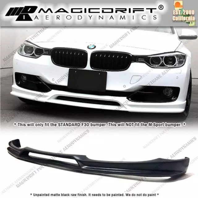 For 12-15 BMW F30 3-Series 3D Style Poly Urethane Front Bumper Chin Spoiler Lip