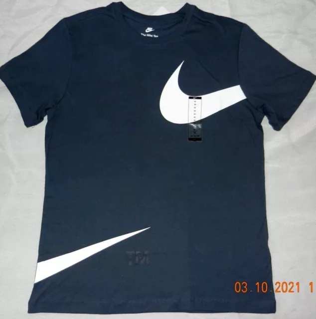 T-shirt top con logo Nike TM Just do it taglia M/L/XL logo Swoosh stampa NAVY/BL