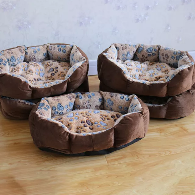 Pet Dog Beds Mats Soft Plush Warm Sofa Kennel Sleep Basket for Small Dogs *u*